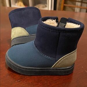 Cat & Jack Navy and Olive Kids Boots